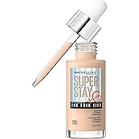 Super Stay Up to 24HR Skin Tint, Radiant Light-to-Medium Coverage Foundation, Makeup Infused With Vitamin C, 120, 1 Count