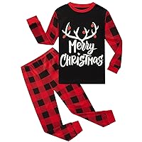 Cotton Pjs Boys Christmas Pajamas Toddler Boys Holiday Long Sleeve Pjs Sets18months-18years