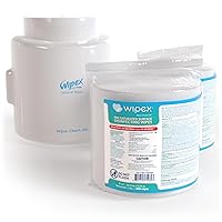 Wipex Gym Wipes Dispenser and Disinfecting Gym Wipes Refills Bundle, Get (1) White Wall-Mounted Dispenser and (2) 800 ct EPA Registered Gym Equipment Cleaner Disinfecting Wipes