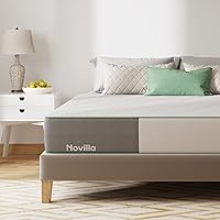 Novilla Queen Mattress, 10 Inch Gel Memory Foam Mattress Queen Size for Cooling Sleep & Pressure Relief, Medium Firm with Breathable Bamboo Cover, Mattress in a Box, Lullaby