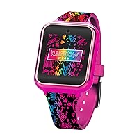 Accutime Kids Rainbow High Educational Learning Touchscreen Pink Smart Watch Toy with Multicolor Strap for Girls, Boys, Toddlers - Selfie Cam, Games, Alarm, Calculator, Pedometer (Model: RNB4017AZ)