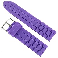 22mm Trendy Purple Rubber Silicone Waterproof Watch Band Strap CH4