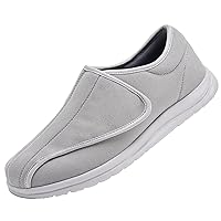 Men Wide Walking Shoes Adjustable Velcr Elderly Diabetic Edema Swollen Feet Outdoor Lightweight Anti Slip Sneaker Sole