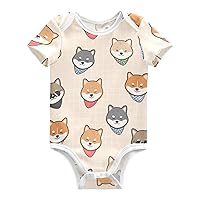 Baby Boy Girl Bodysuits Short Sleeve Unisex Newborn Outfit Clothes for Babies 0-24 Months