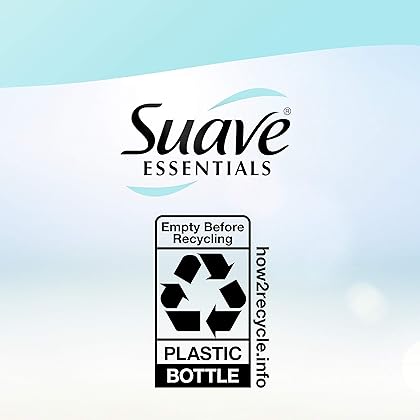 Suave Essentials Body Wash For Hydrated, Smooth Skin Ocean Breeze with Sea Algae Extract and Vitamin E 15 oz, Pack of 6