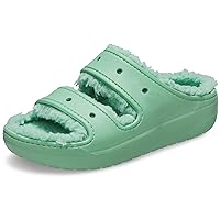 Crocs Unisex-Adult Classic Cozzzy Platform Sandals | Fuzzy Slippers Slide