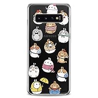 Case Compatible with Samsung S24 S23 S22 Plus S21 FE Ultra S20+ S10 Note 20 S10e S9 Flexible Silicone Print Bunny Animals Lux Kids Pattern Clear Girly Cartoon Slim fit Kawaii Design Cute Cute