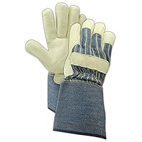 MAGID DuraMaster TG525E Leather Glove, Gauntlet Cuff, XX-Large (12 Pair)
