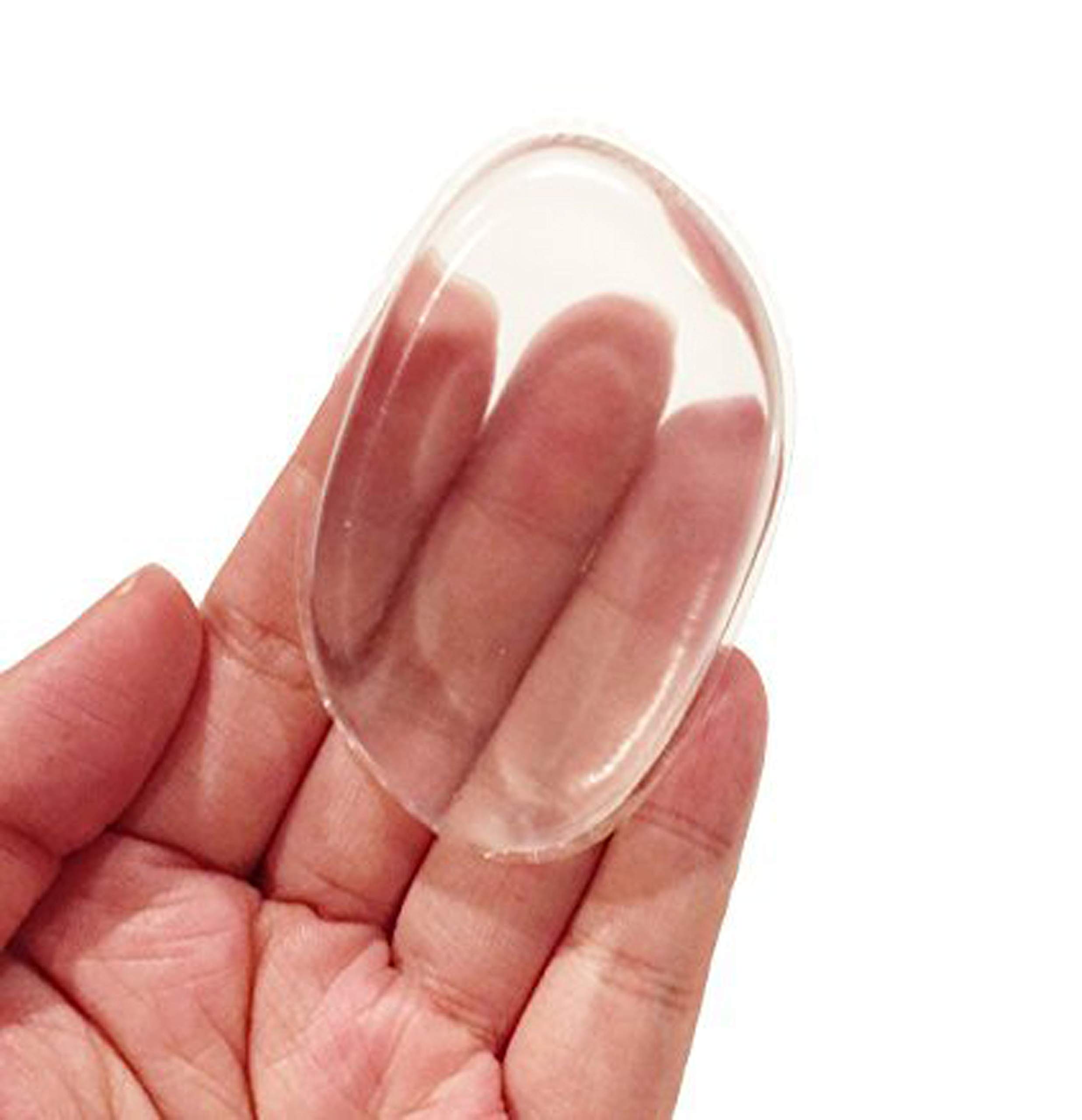 Clear Silicone Makeup Applicator Sponge Perfect for BB CC Cream Foundation Concealer Blending Air Cushion Cosmetics Blender (3 Clear Silisponges)
