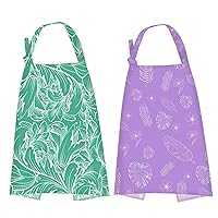 2Pack Nursing Cover for Breastfeeding Purple and Green