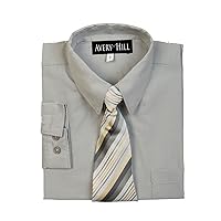 Boys Long Sleeve Dress Shirt with Windsor Tie