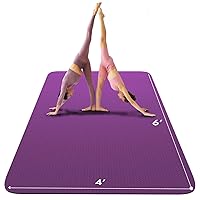 FrenzyBird Large Yoga Mat 6‘ x 4’ x 6mm,Extra Wide Exercise Mat Large Exercise Mat Big Home Yoga Mat Pilates Mat,Non Slip,Thick,TPE Workout Mat,for Women & Men, Yoga, Pilates, Gym and Floor Workouts