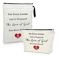 Sunday School Teacher Gift Christmas Gift Makeup Bag Book Sleeve Religious Gift for Women Christian Teacher Appreciation Gifts Cosmetic Bag Book Protector Pouch Birthday Thanksgiving Christmas Gifts