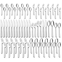 60 Piece Silverware Set For 12, Stainless Steel Flatware/Tableware Set Include Spoons/Forks/Knives, Yoehka Mirror Polished Cutlery Set For Home Kitchen Restaurant Hotel, Durable,Dishwasher Safe