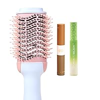 INH Melon Quick Slick, Filling Fine (Light), and Blowout Brush | Melon Keratin Serum Styling Gel | Hair Thickening Powder Stick | Round Blow Dryer Brush