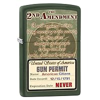 Lighter: Second Amendment Rights - Green Matte 76584