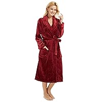 HEARTNICE Womens Fleece Robes, Soft Plush Long Bathrobe, Thick Kimono Robes for Womens, Warm House Coat