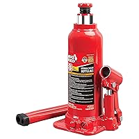 BIG RED T90803B Torin Hydraulic Welded Bottle Jack, 8 Ton (16,000 lb) Capacity, Red