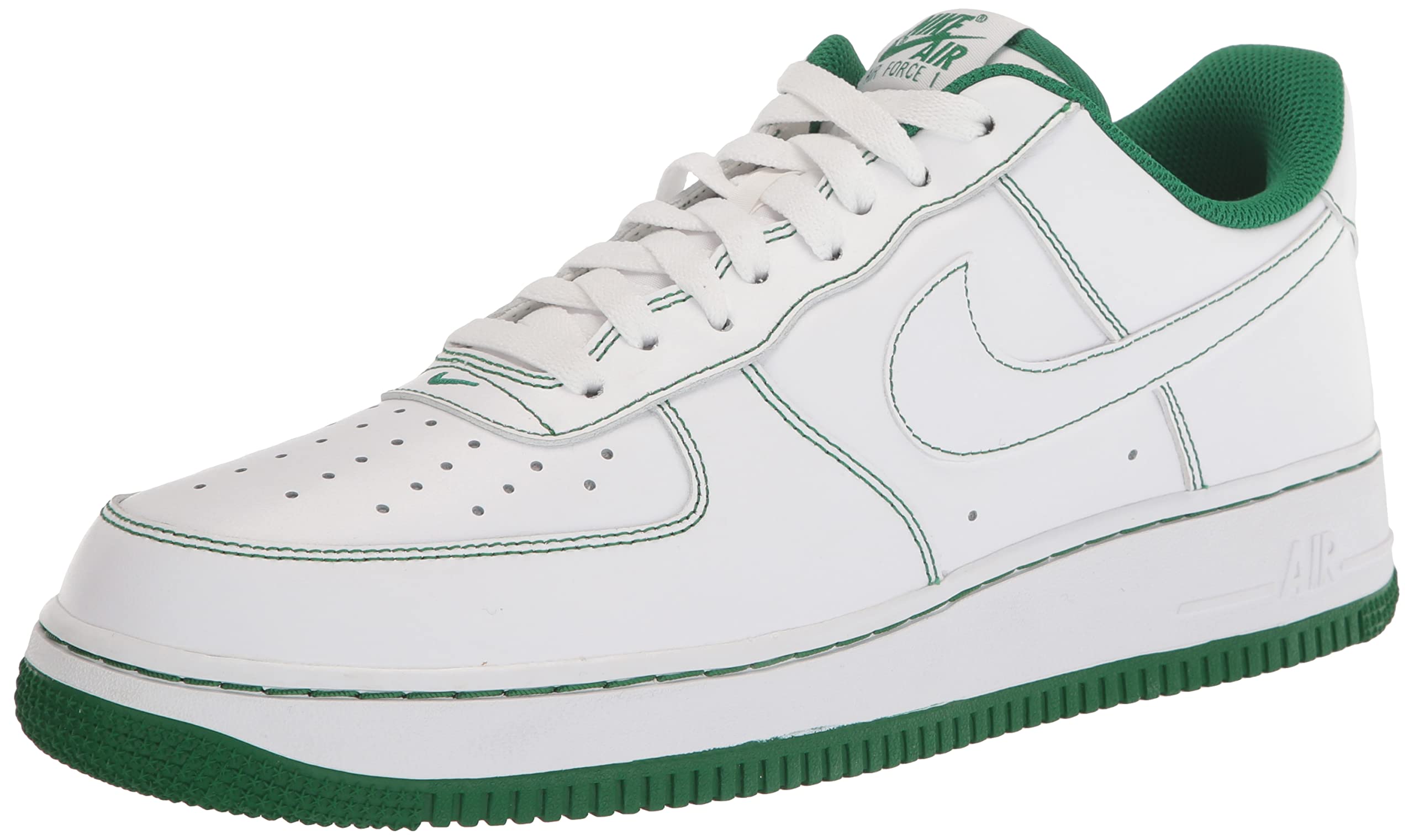 Nike Men's Low-Top Sneakers Basketball Shoe, White Pine Green, 11