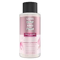 Love Beauty and Planet Vegan Collagen Moisture Shampoo Murumuru Butter & Rose Pack of 4 for Color-Treated Hair Vibrancy, 13.5 oz