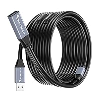 BlueRigger USB 3.0 Extension Cable (75FT, Active, 5 Gbps, In-Wall CL3 Rated, Type A Male to Female Adapter Cord) - Long USB Repeater Extender for VR Headset, Printer, Hard Drive, Keyboard, Mouse, Xbox