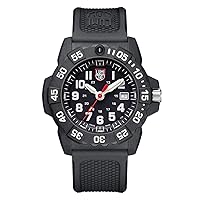Luminox Navy Seal Mens Watch Black Dial (XS.3501/3500 Series): 200 Meter Water Resistant + Light Weight Carbon Case and Band + Constant Night Visibility