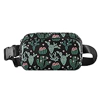 Cactus Fanny Pack for Women Belt Bag Lightweight Crossbody Bags Waterproof Waist Pouch for Traveling Walking Running Hiking Cycling