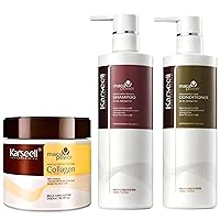 Karseell Hair Repair Set with Shampoo, Conditioner, and Maca Collagen Mask for Dry Damaged Hair (50.7 fl oz) Karseell Hair Repair Set with Shampoo, Conditioner, and Maca Collagen Mask for Dry Damaged Hair (50.7 fl oz)
