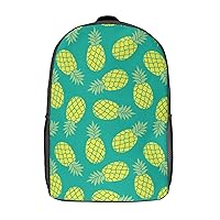 Tropical Pineapple 17 Inches Unisex Laptop Backpack Lightweight Shoulder Bag Travel Daypack