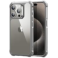 ESR for iPhone 15 Pro Case, Military-Grade Protection, Shockproof Air Guard Corners, Yellowing-Resistant Acrylic Back, Phone Case for iPhone 15 Pro, Air Armor Series, Clear Grey