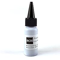 Black Stamp Refill Ink by BCH - Oil-Based for Roller Stamp or Pre-Inked Rubber Gel Pads - 20ml Bottle Eco-Friendly Non-Odor Great Coverage 0.68oz (20 cc)