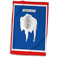 3D Rose State Flag of Wyoming TWL_45076_1 Towel, 15