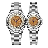 Alethiometer Design Metal Watch for Men and Women, Golden Compass Art Theme Unisex Wristwatch, Symbol-Reader Alethia Lover Gift Idea