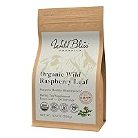 Wild Bliss Organic Red Raspberry Leaf Tea Pregnancy and Menstrual Support - Loose Leaf Herbal Tea - 7 Ounces - 100 Servings