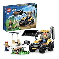 LEGO 60385 City Great Vehicles Excavator Building Set with Mini Figures and Accessories, Gift Idea, Building Kit for Children Over 5 Years