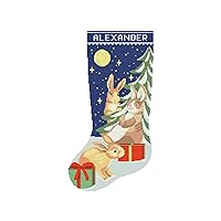 Cross Stitch Patterns PDF, Personalized Christmas Stocking Counted Modern Easy DMC Holiday Stockings, The Velveteen Rabbit Cute Cross Stitch, Simple Animal Design for Beginner DIY, Digital Download