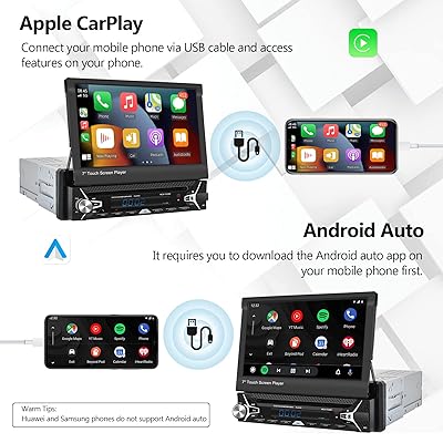 Mua Single Din Car Stereo with Carplay Android Auto,CD/DVD Player