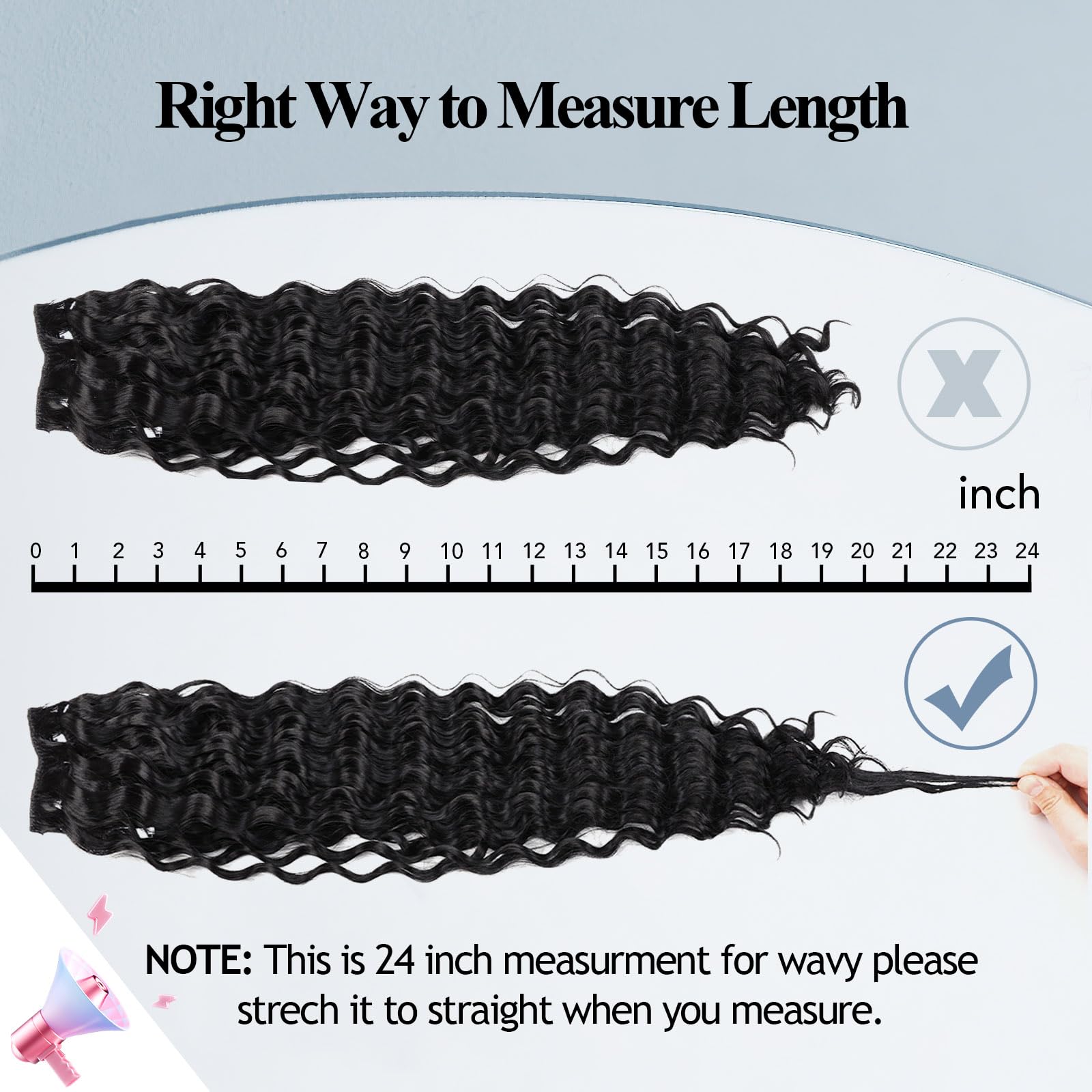 MEEPO Dark Brown Curly Clip In Hair Extension For Black Women Natural Thick Deep Wave Hair Extension Clips Synthetic Long 24 inch real human hair extensions clip in Hairpiece (2#(Pack of 7))
