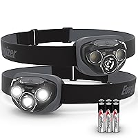 LED Headlamp PRO (2-Pack), IPX4 Water Resistant Headlamps, High-Performance Head Light for Outdoors, Camping, Running, Storm, Survival LED Light for Emergencies (Batteries Included)