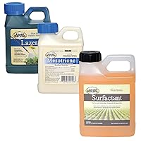 Liquid Harvest Lazer Blue Spray Pattern Indicator 8 oz, Surfactant 16 oz, and Mesotrione 8 oz Bundle for Effective Weed Control