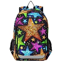 ALAZA Colorful Orange Bule Green Star Backpacks Travel Laptop Backpack