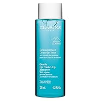 Clarins NEW Gentle Eye Make-Up Remover | Removes Light To Medium Eye Make-Up | Cleanses, Soothes and Softens | Conditions Lashes | Oil-Free | Ophthalmologist Tested | All Skin Types | 4.2 Fluid Ounces