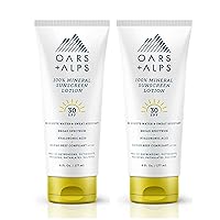 Oars + Alps Mineral SPF 30 Sunscreen Body Lotion, Infused with Hyaluronic Acid, Shea Butter, and Coconut Oil, Water and Sweat Resistant, 6 Fl Oz Each, 2 Pack