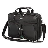Mobile Edge ScanFast Checkpoint and Eco Friendly Laptop Briefcase 16 Inch PC, 17 Inch Compatible with Macbook for Men, Women, Business Travel, Black MESFBC2.0
