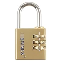 40mm Solid Brass 3-Dial Resettable Padlock - Chrome Plated with Hardened Steel Shackle
