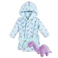 Hudson Baby Unisex Baby Plush Bathrobe and Toy Set