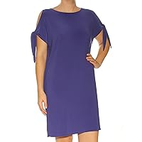 Womens Tie Detail Shift Dress, Purple, Small