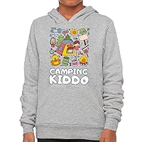 Cute Camping Kids' Sponge Fleece Hoodie - Kawaii Kids' Hoodie - Cute Graphic Hoodie for Kids