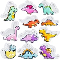 Dinosaur Fondant Silicone Molds for Cake Topper Decoration Chocolate Gummy Candy Baking Kit 11-Bundle 1.4-3.5inch