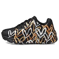 Skechers girls Uno Lite metallic Love